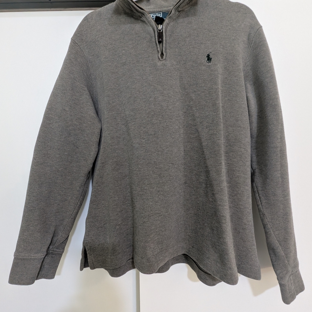 Ralph Lauren Gray Zip-Up Sweater